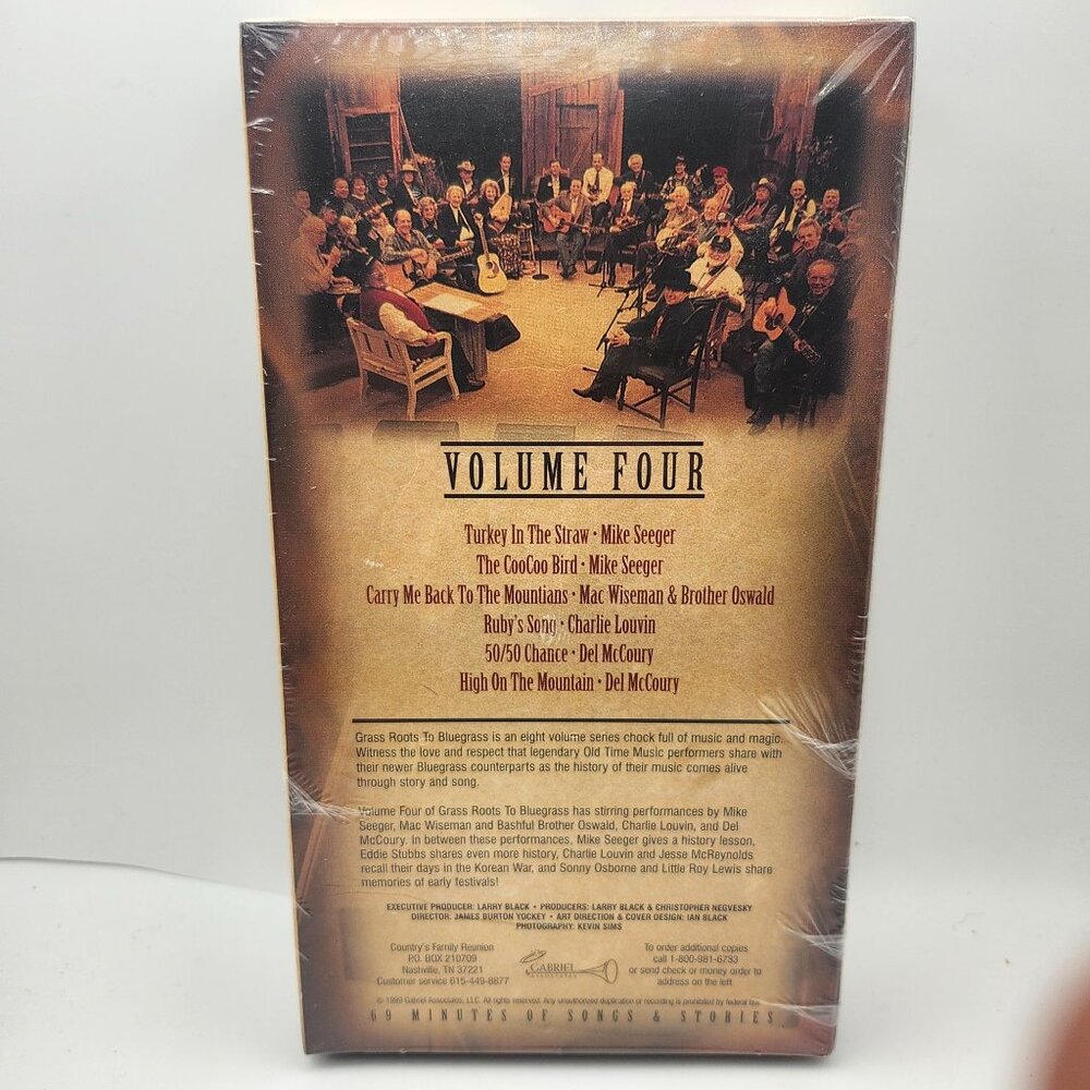 Grassroots To Bluegrass Volume Four VHS 1999 Gabriel Sealed Rare Collectible - Picture 2 of 6